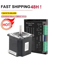 4-lead Nema 23 Stepper Motor 23HS5628 motor 126N.cm with 4A 9~42V DM542 driver for 3D Printer Robot