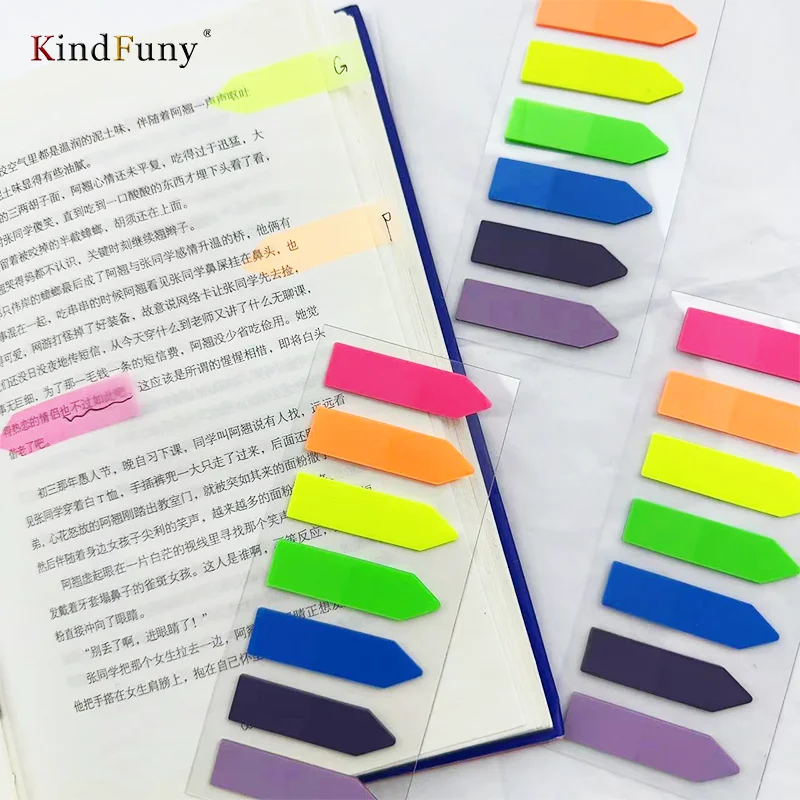 KindFuny 140PC 인덱스 탭 자체 접착 페이지 마커, 방수 스티커 메모, 파일 분류 플래그 플래너 문구