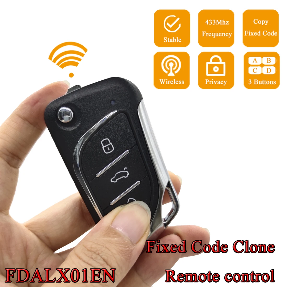 Wholesale RF Learning Remote Control For Fixed Code Car Key Face to Face Wireless Remote Control Transmitter Duplicator