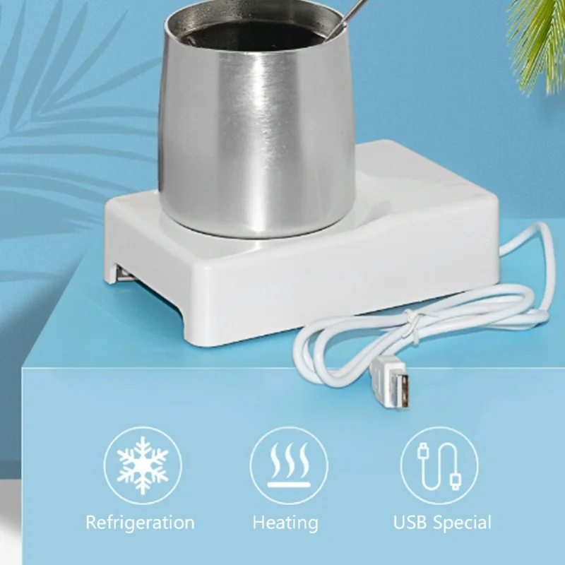 Portable USB Cup Warmer Refrigeration Pad Heating And Cooling Coaster For Office Car Home