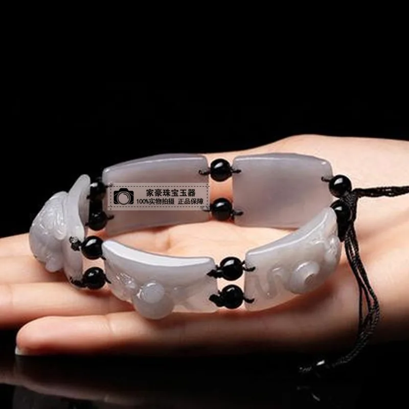 

Hetian Jade Poison Five Blessing Bracelet Domineering Men