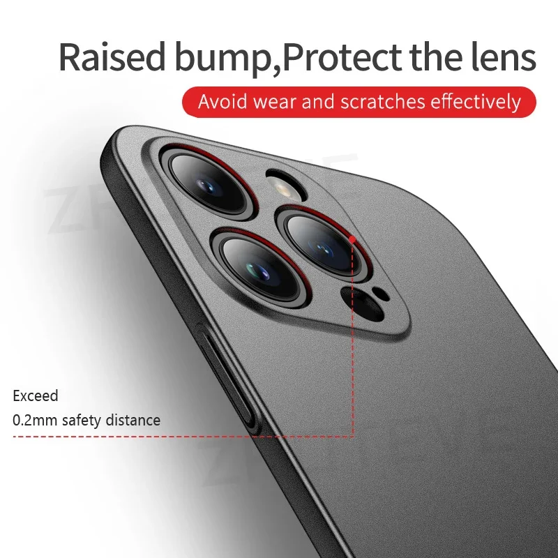 For iPhone16 Pro Max Case ZROTEVE Luxury Slim Matte Hard PC Cover For iPhone 16 15 14 11 12 13 Mini iPhone15 Plus SE Phone Cases