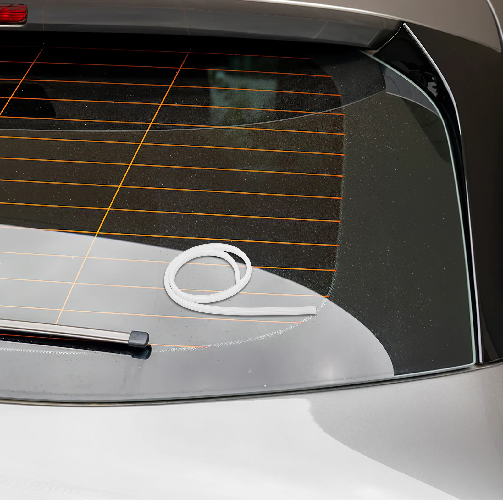 

2 pcs Silicone Wiper Strips Windshield Refills Boneless Blades Replacement Car Accessories Glass Rubber Clear Visibility