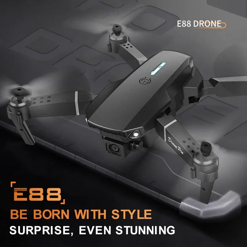 Professional Mini Drone E88 4K HD Aerial Camera Wifi FPV Foldable Quadcopter RC Helicopter Toy Gift For Kids And Adults