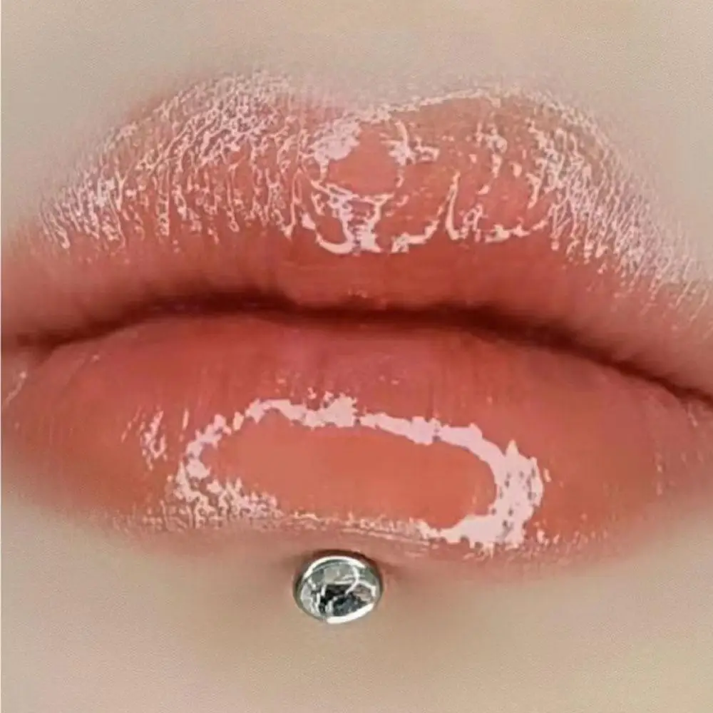 1Pc Stainless Steel Ear Lip Stud Jewelry CZ Stone Cartilage Tragus Labret Earring Tongue Studs Threaded Fashion Body Jewelry