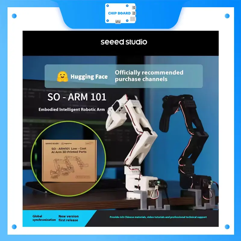 

SO-ARM101 is an economical AI-enabled robotic arm servo kit designed for use with LeRobot (3D printed components not included)