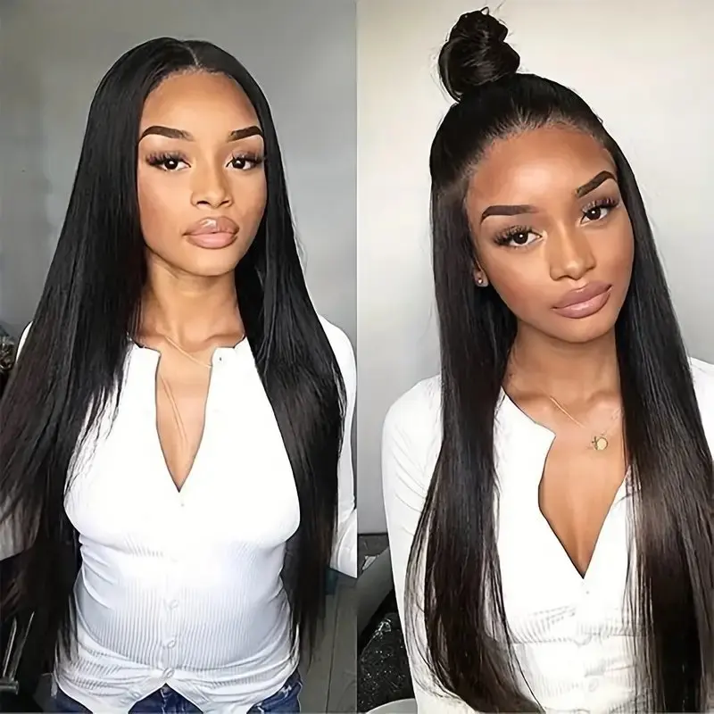 Rosabeauty 13x6 Straight Lace Front Wig 100% Human Hair 8 40 Inch 13X4 Frontal 5X5 Glueless Ready to Wear Wigs 250% For Women