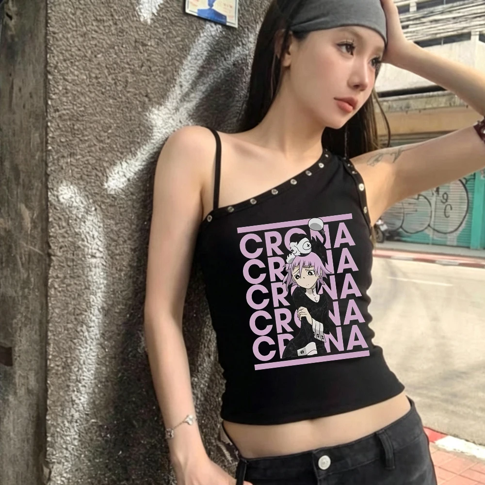 Soul Eater crop top shoujo harajuku summer clearance sales t shirt scene  goth funny cutecore vintage