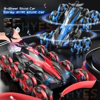 New Eight Wheels RC Car Toys 2.4G Trendy Spray Twisting Flips Watch Remote Control Drift Stunt Car Toy Gifts For Children Adults