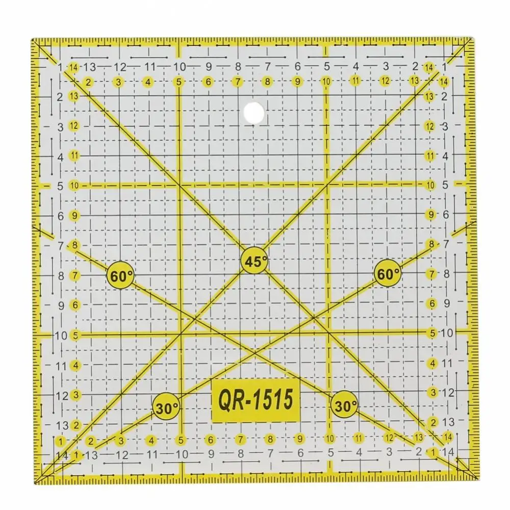 Acrylic Square Patchwork Ruler Fabric Quilting Ruler 30 60 90 Degree Line DIY Sewing Ruler Quilting Tool for Measuring / Drawing