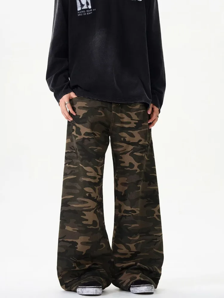 

Женские мешковатые камуфляжные брюки, брюки-карго большого размера, Harajuku, японский стиль 2000-х годов, винтажные брюки в стиле Y2k BF, осенняя одежда