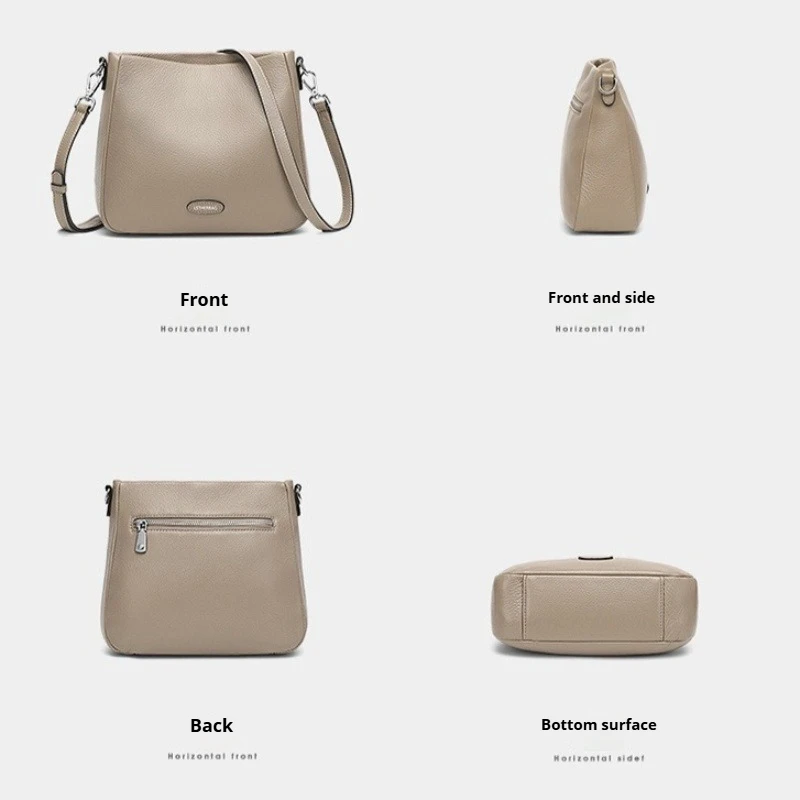 Minimalist Everyday Work Crossbody Shoulder Bag for Women Genuine Leather Large Capacity Luxury Handbag Portable