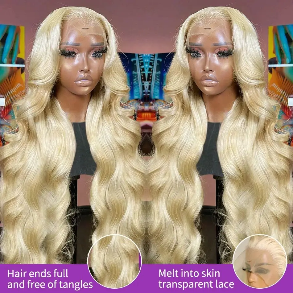 28 Inch 613 Blonde Wig 180% Density 13x6 Body Wave Lace Front Human Hair Wigs Pre Plucked with Baby Hair HD wigs human hair