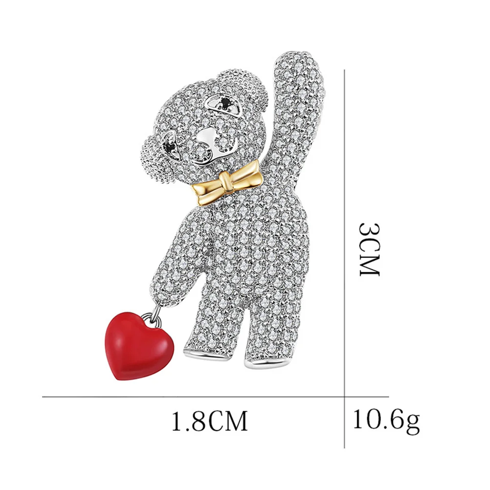 

1pc Brooch for Women Bear Shape Fashion Lapel Pin Cute Accessories Jewelry Gift Breastpin Decorative Badge Scarf Hat Clothing