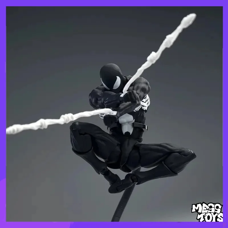 

In Stock Mess Toys Spider Figure Black Suit Neighbor Symbiote Scarlet Spider Kaine Parker Black Red Spider Action Figure Toys