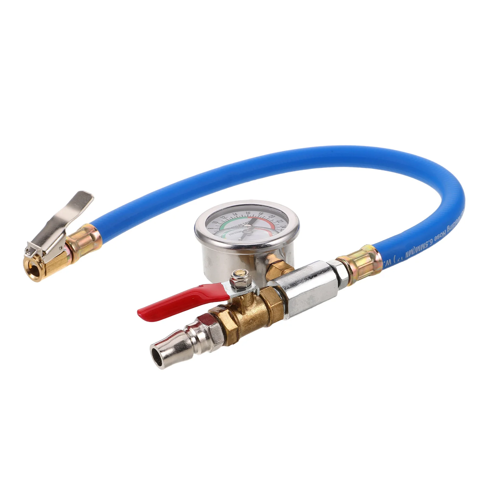 

Tire Pressure Gauge Inflator Self Clamping Air Compressor Tool Accurate Inflation Car Bike Atv Tires Hose Durable Wear Resistant