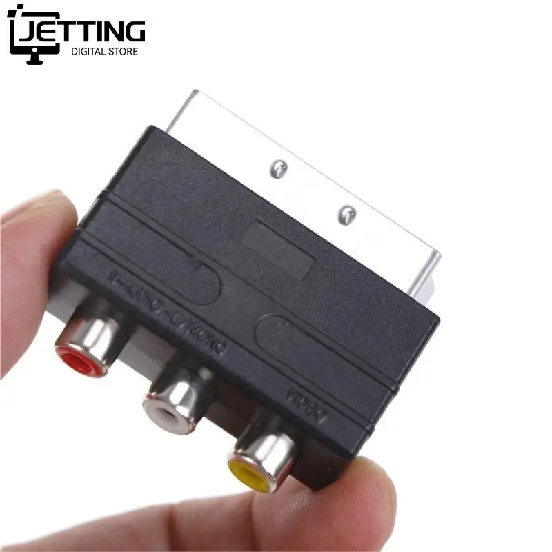 Scart Naar 3 Rca S-Video Adapter Composiet Rca Phono Adapter Converter Av Tv Audio Video Dvd Recorder tv Televisie Projector