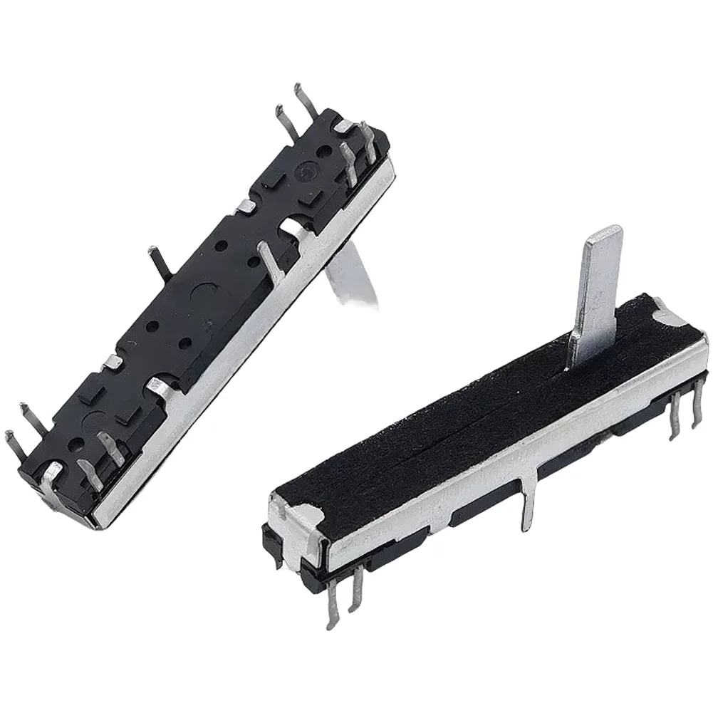45mm Dual Channel Slide Fader B10K B50K Linear Potentiometer For CT670 Electronic Keyboard Volume Control Music Instrument Parts