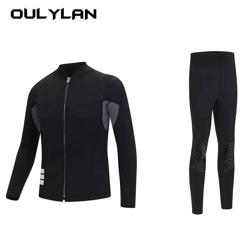 

Warm And Thick Winter Mens Wetsuit Tops&Pants 2mm Neoprene Long Sleeve Wet Suit Jacket Dive Shirt for Swimming Surfing Boat