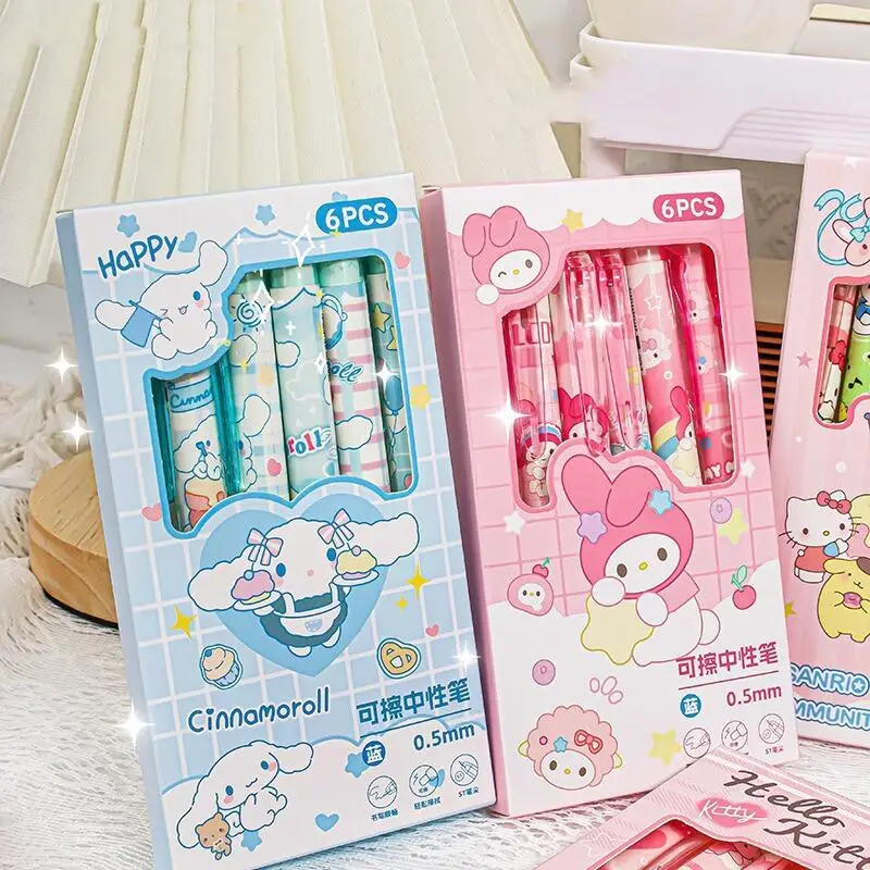 

Sanrio Hello Kitty Gel Pen Miniso Anime Cartoon Cute Kuromi Cinnamoroll My Melody Fashion School Supplies Girls Holiday Gifts