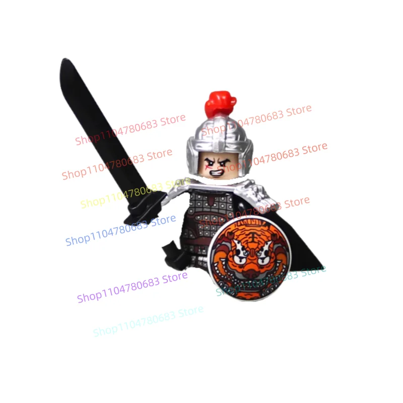 MOC 블록 미니 피규어 삼국지 병사 조립 모델 전시 만화 애니메이션 액세서리 장난감 선물 수집품