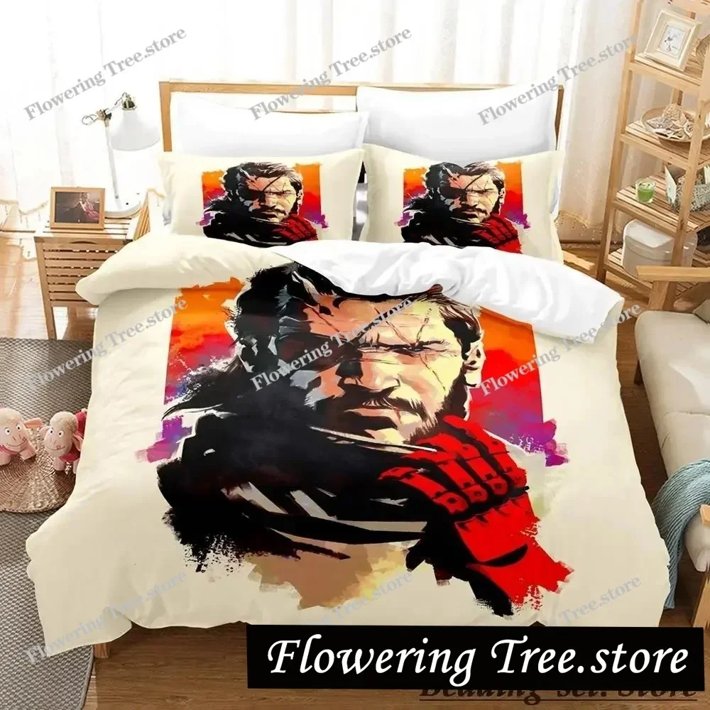

Game Metal Gear Solid Solid Snake Bedding Set Single Twin Full Queen King Size Bed Set Adult Kid Bedroom Duvetcover Sets Anime