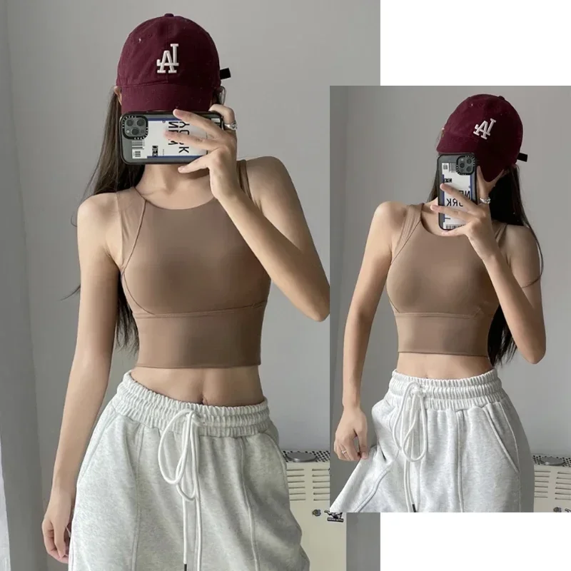 Aiithuug Running Crops Fitness Workout Crop Tops Yoga Crop Bra Workout Crops Tank Tops Sports Bra Yoga Crop Sports Bras Yoga