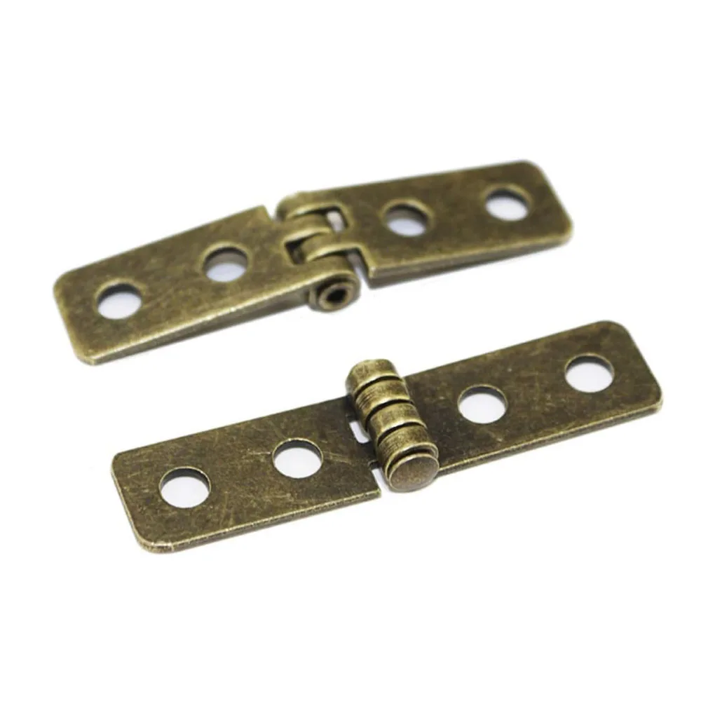 4Pcs Antique Bronze Folding Butt Hinges with Screws for Doors Windows Cabinet Wooden Boxes Jewelry Case Chest