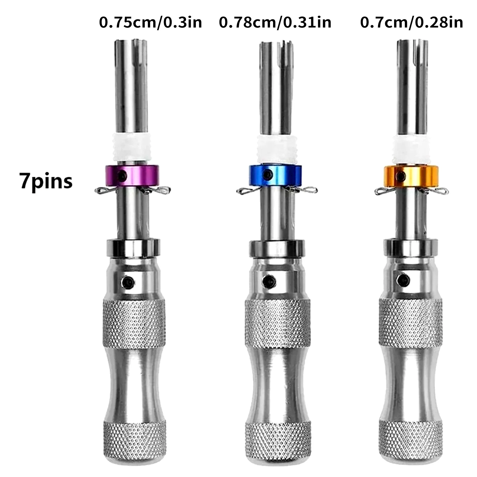 Ensemble de sélection de serrure tubulaire 3 pièces/ensemble, pour débutants et serruriers professionnels, Kit d'outils en acier inoxydable pour la cueillette de serrures tubulaires