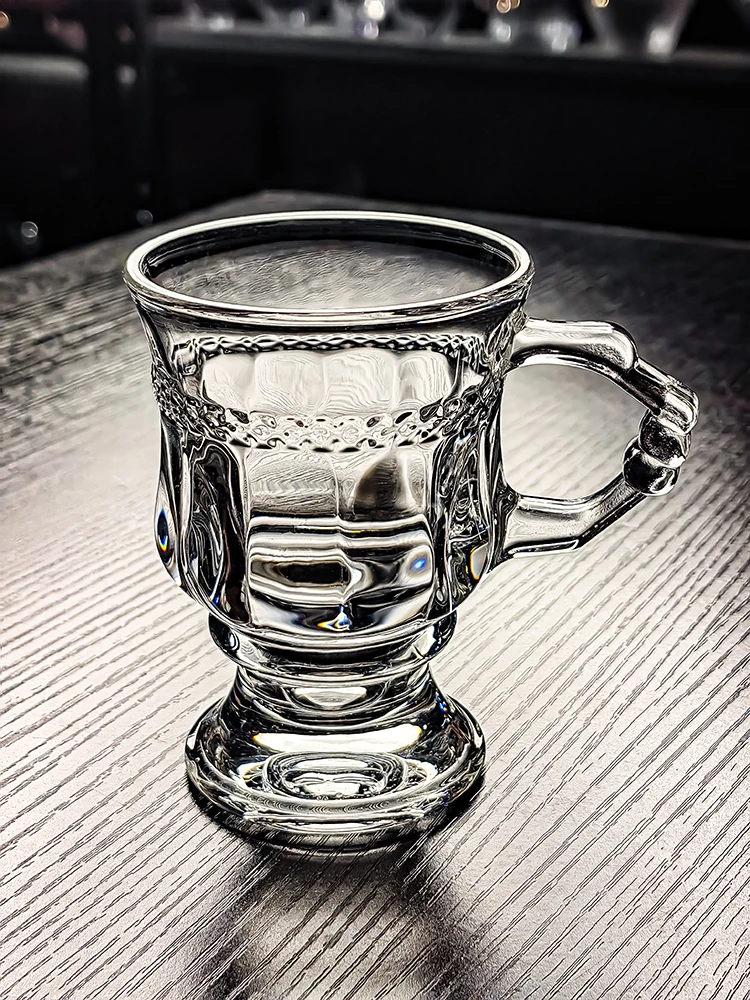 

Crystal Glass Cup with Handle for Tea Coffee High Aesthetic Value Home Use High Quali Scandinavian Sle Glasses