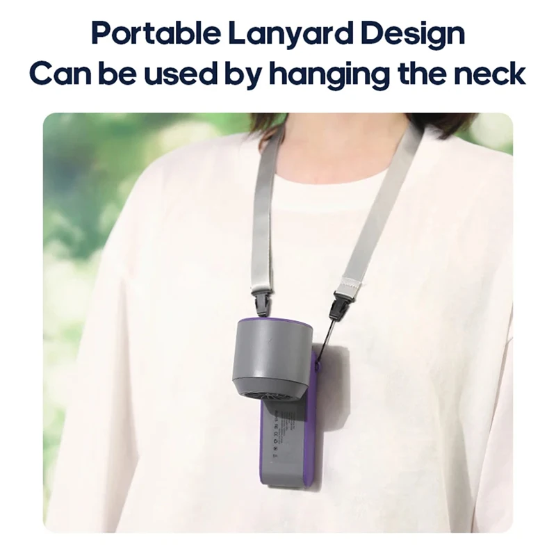 مروحة محمولة قابلة للطي في الهواء الطلق، تبريد صغير قابل لإعادة الشحن، 3600 مللي أمبير في الساعة، 100 مستوى، تحكم مجاني، مروحة توربو عالية السرعة