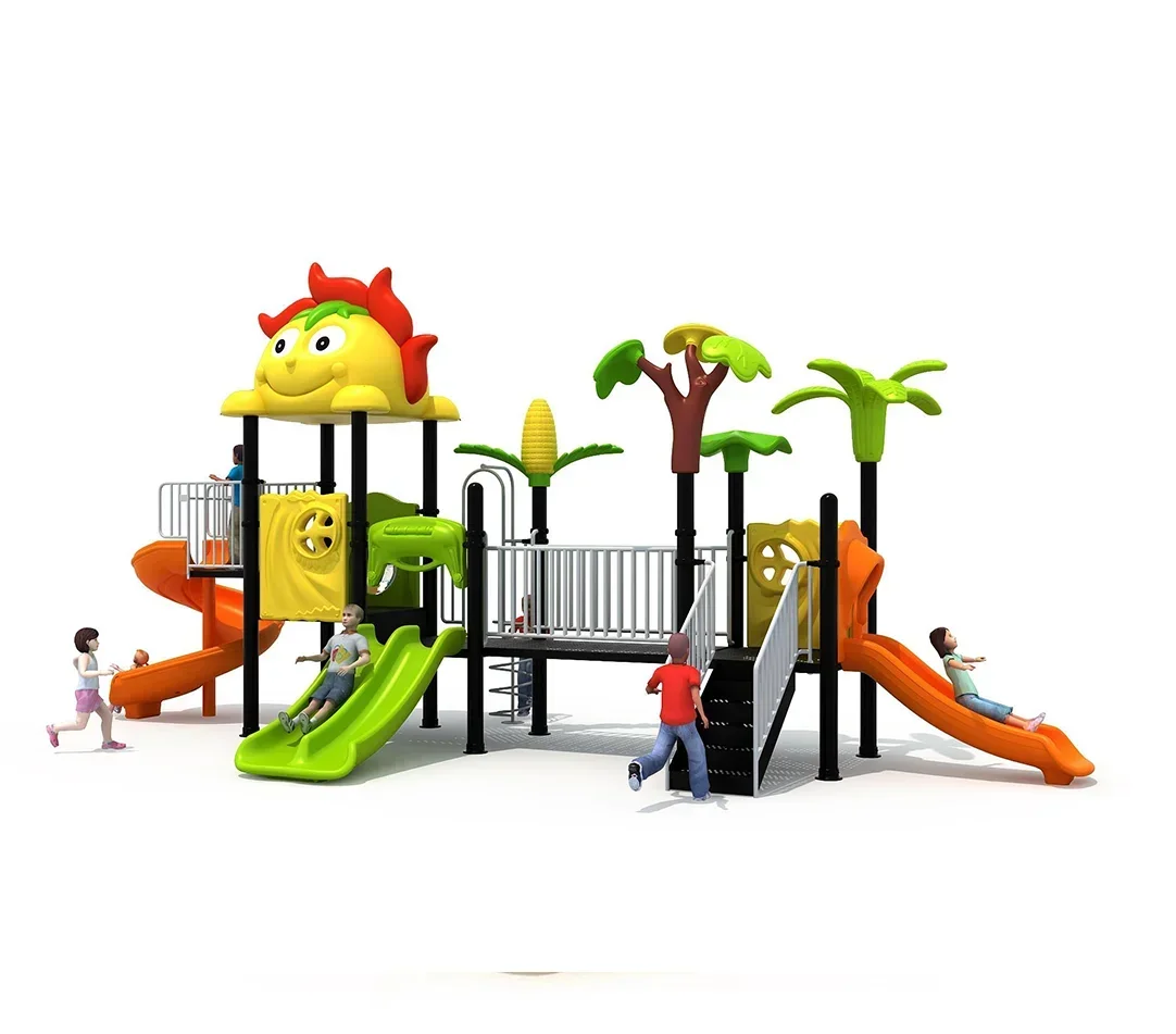 Beautiful Outdoor Amusement Equipment Plastic Slides for Kids Playhouse Garden and Sports Park Playgrounds