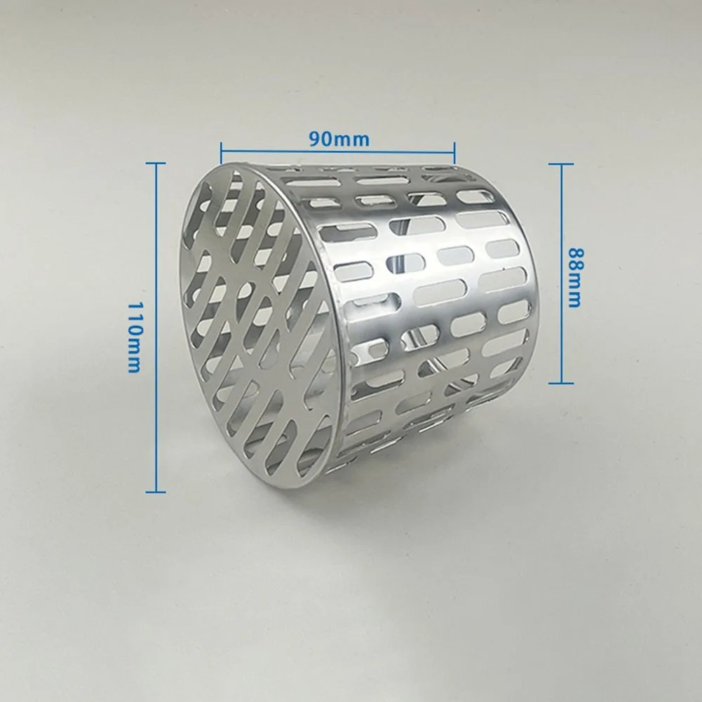 Stainless Steel 110mm Side Drain Filter Anti Clogging Rooftop Balcony Sewer Grille For Outdoor Floor Drainage Bird Protection