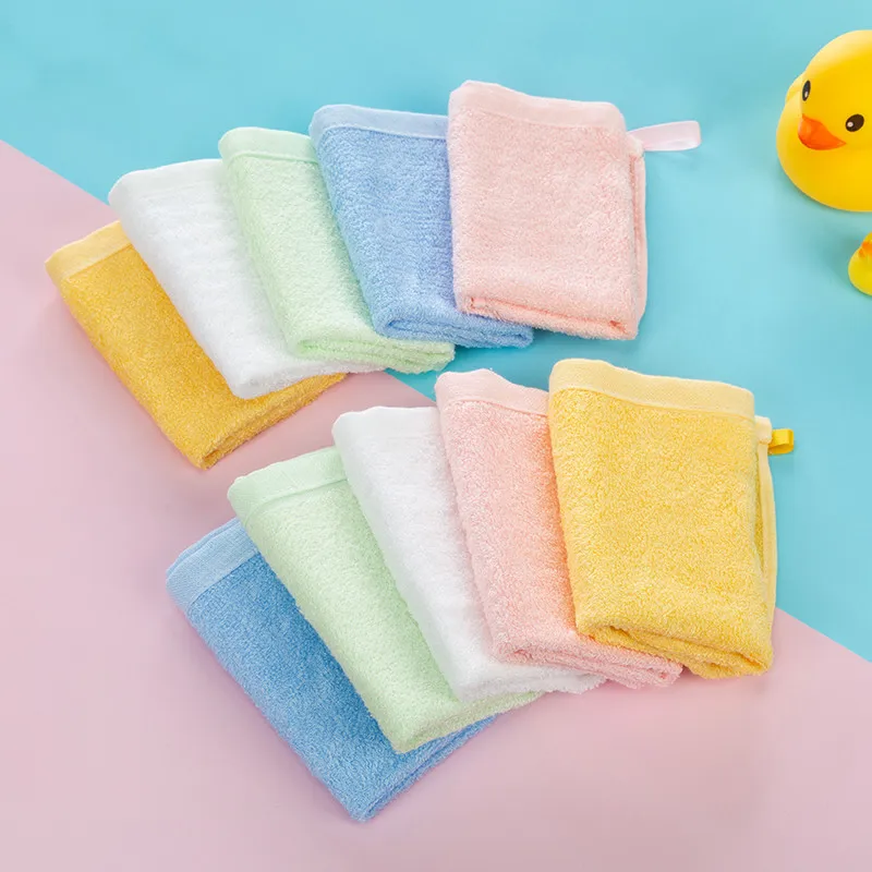 10pcs Bamboo Fiber Baby Washcloths Soft Absorbent Kitchen Dishcloths Cleaning Towels