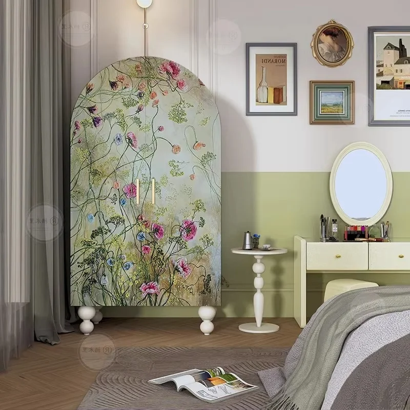 French Bedroom Art Wardrobe Storage Cabinet Lockers Girls 2025 Storage Wardrobe Organizer Open Guarda Roupas Bedroom Furniture