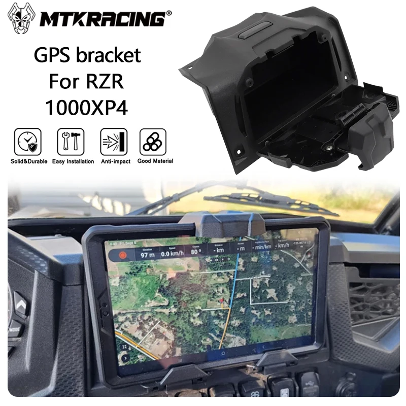 MTKRACING GPS bracket For RZR 1000XP4 2019-2023 UTV Electric Device Tablet Holder Storage Space