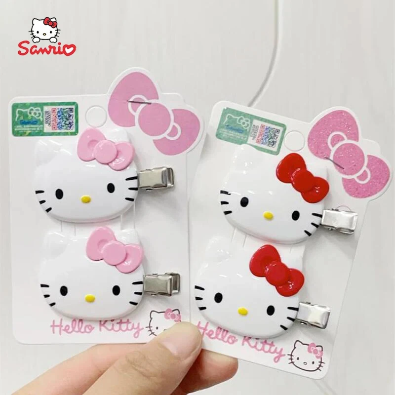 Sanrio Kawaii Hello Kitty Hairpin Girl Ornaments Anime Accessories Cartoon Headrope Scrunchies Hair Circle Headdress Hair Gifts