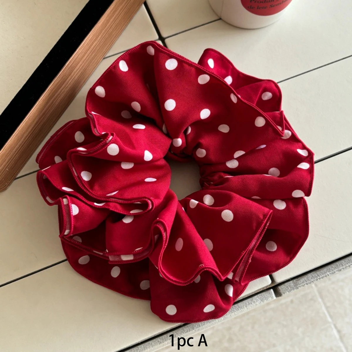 1 Stück Rote Frische Süße Blumen-Haargummis, Mädchen-Dutt-Haargummis, Nischen-Koreanische Version Vielseitiges Haar-Accessoire – Detail 5