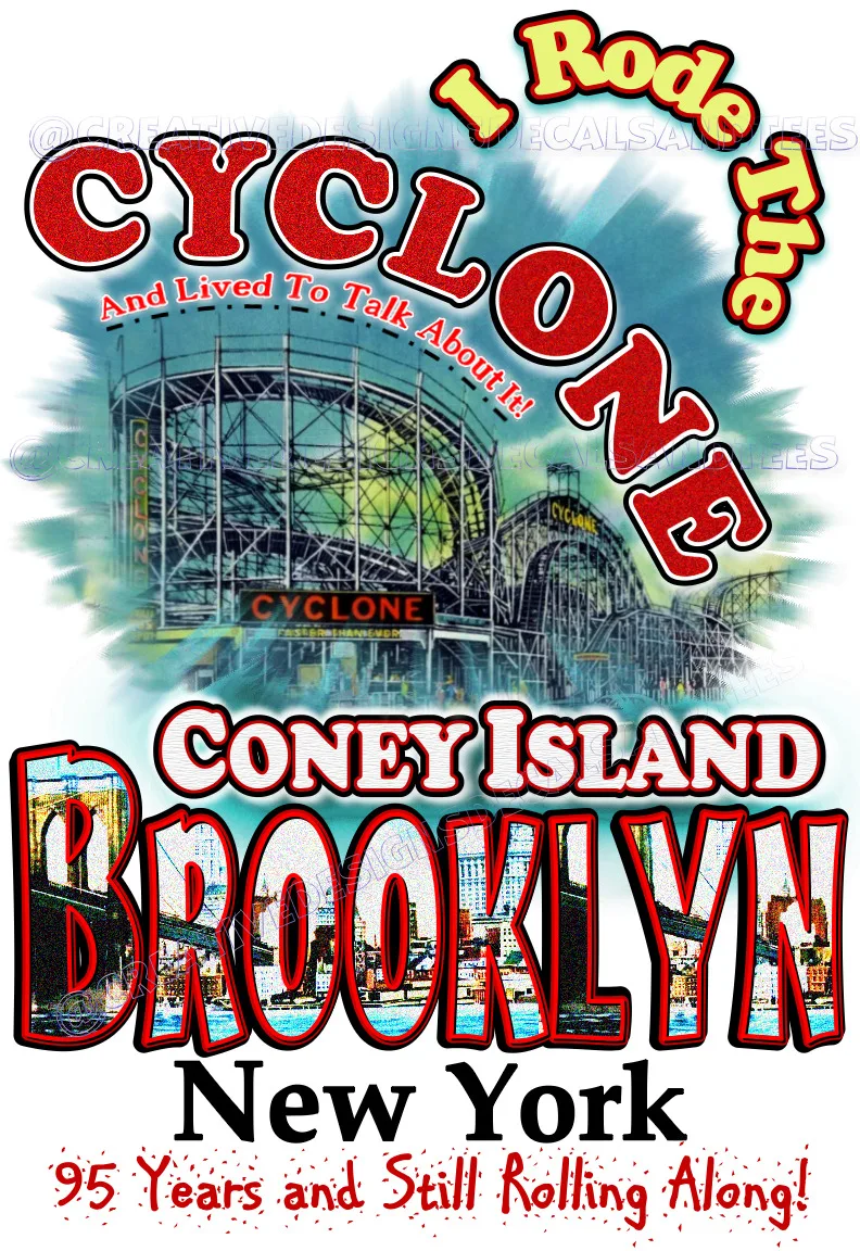 The CYCLONE at Coney Island Brooklyn NY I Rode the Clone унисекс футболки Sm-2XL