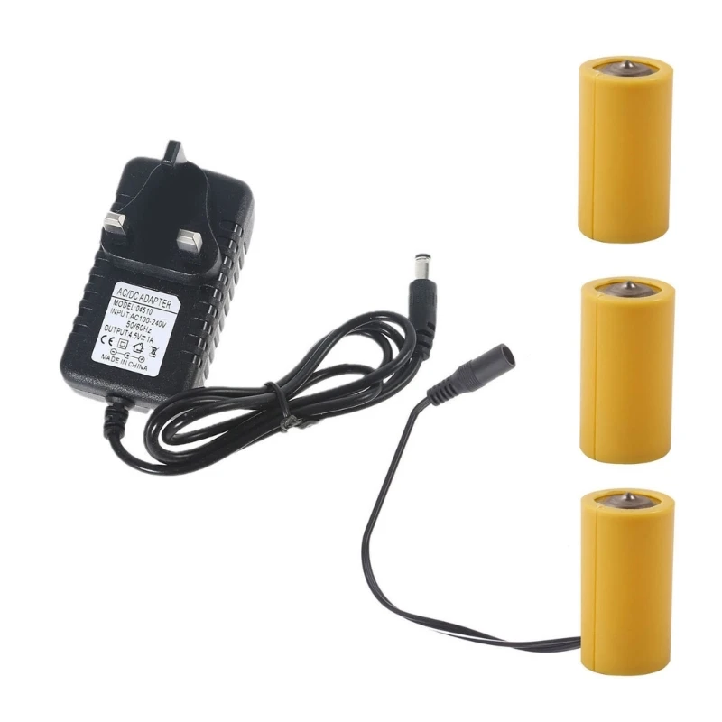 5asd 1 Set LR14 C Batterie -Eliminatoren Kabel mit Netzteiladapter 4,5 V1A Ausgang