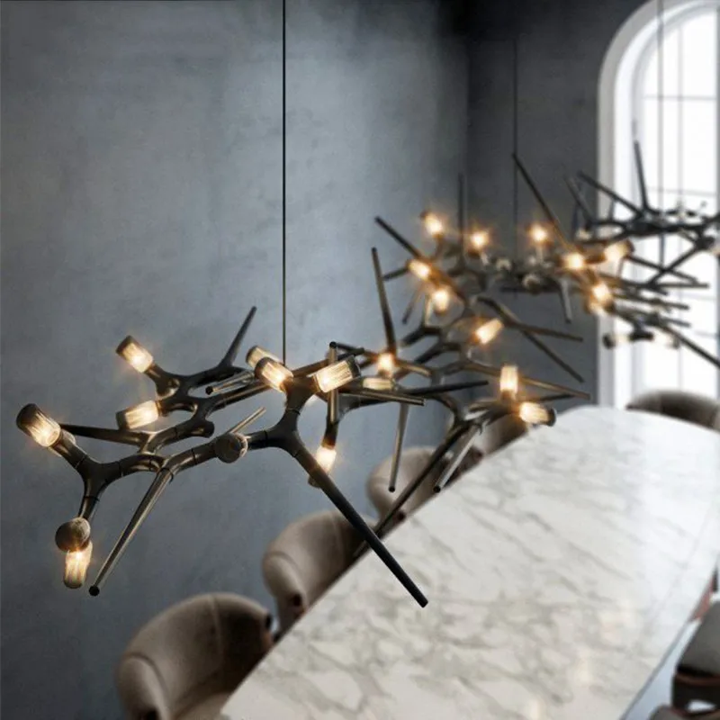 Thorn Chandeliers Postmodern Novelty Long Hanging Lamp Luxury Dining suspendu luminaire Living Room Creative kitchen island Lamp