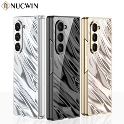 For Samsung Galaxy Z Fold 6 Case Electroplating Wave Pattern Protective Cases For Galaxy Z Fold6 Bulit in Screen Protector Cover