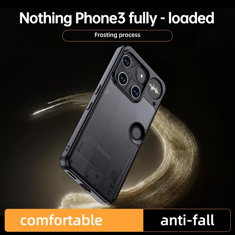 Fundu For Nothing Phone 3 чехол ELVEV Magnetic Crystal Matte PC TransparentTPU Anti-fingerprint Cover nothingフォン3 ケース