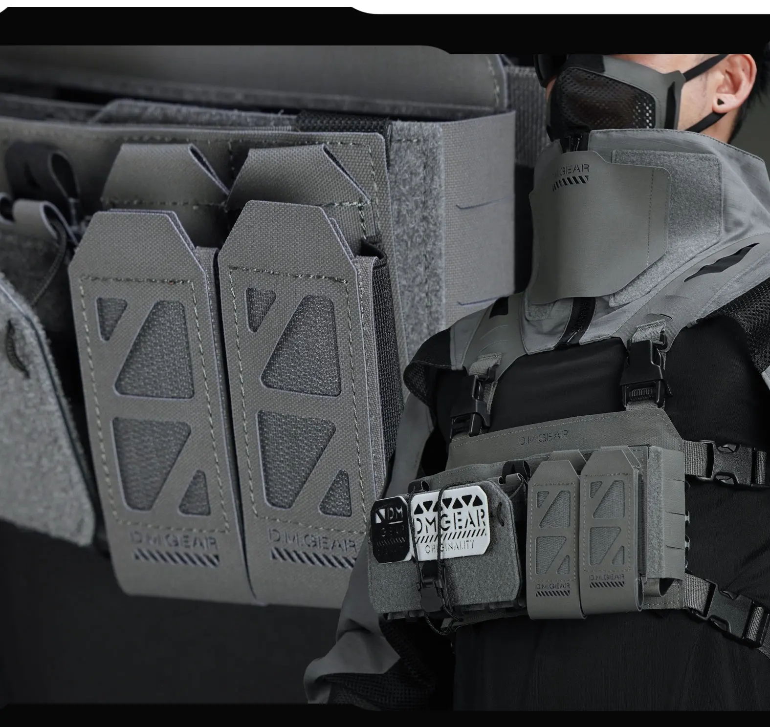 

DMGear Tactical Magazine Pouch Quick Release Molle Carrier 9mm Airsoft Tactical Vest Gear Hunting Accessories Outdoor Camping