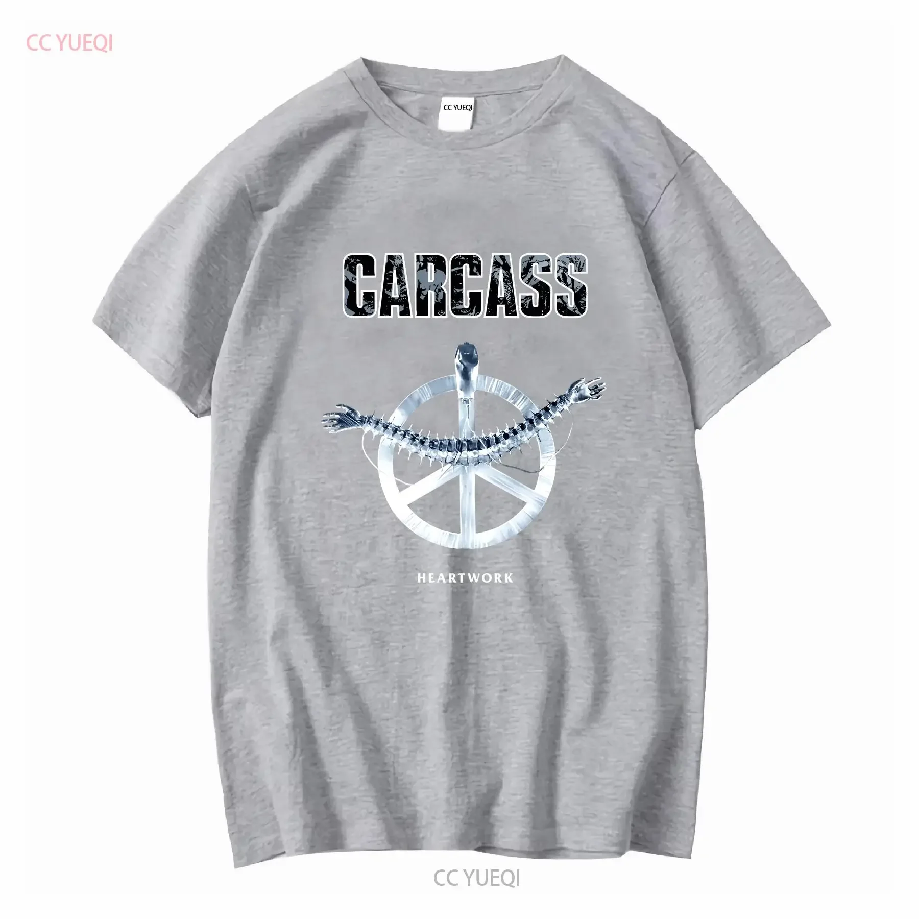 الذبيحة القلب تي شيرت أسود الموربيد الملاك نابالم الموت نعي طويلة أو قصيرة الأكمام خمر غسلها عادية امتدت للجنسين #4