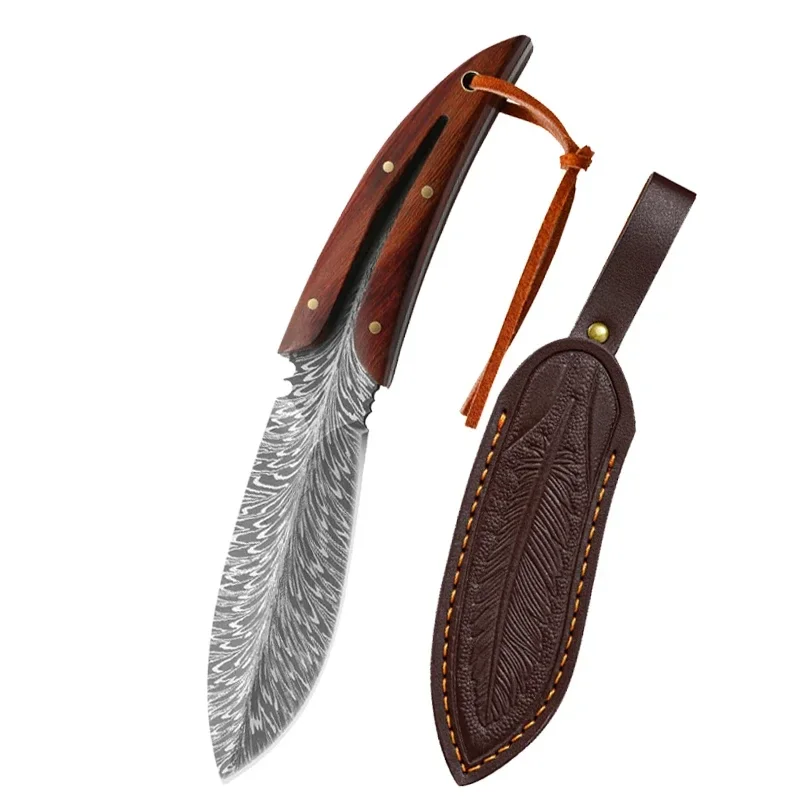 NONE Allzweckmesser, Metzger, Ausbeinen, Grillmesser, Schneiden von Fleisch, Obst, Fisch, Filetiermesser, Koch, Kochen, Holzgriff, Küchenmesser 3