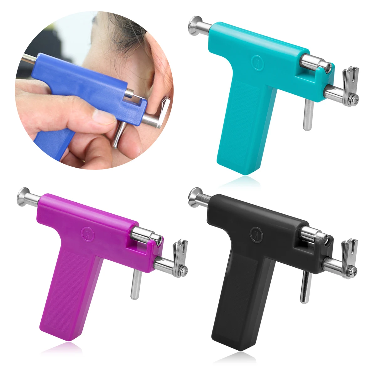 Professional Ear Piercing Gun Use for 4mm Top Stud Earring Ear Piercing Tool