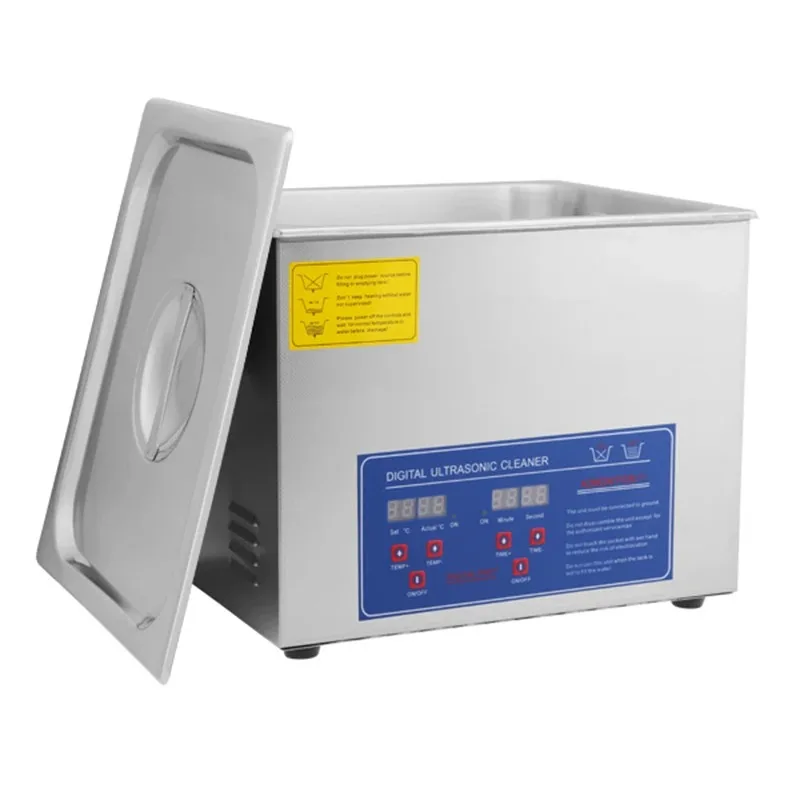 for Rings/Glasses/Tools, Stainless Steel Tank & Timer 15L Ultrasonic Jewelry Cleaner Machine, 360W Heated Digital Cleaner