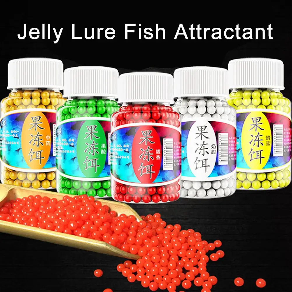 Jelly Lure Granular Fish Food Aquatic Feed Carp Pesca Elastic  Pill Attractant Aroma Flavor Soft Nutrition Bait U5O8