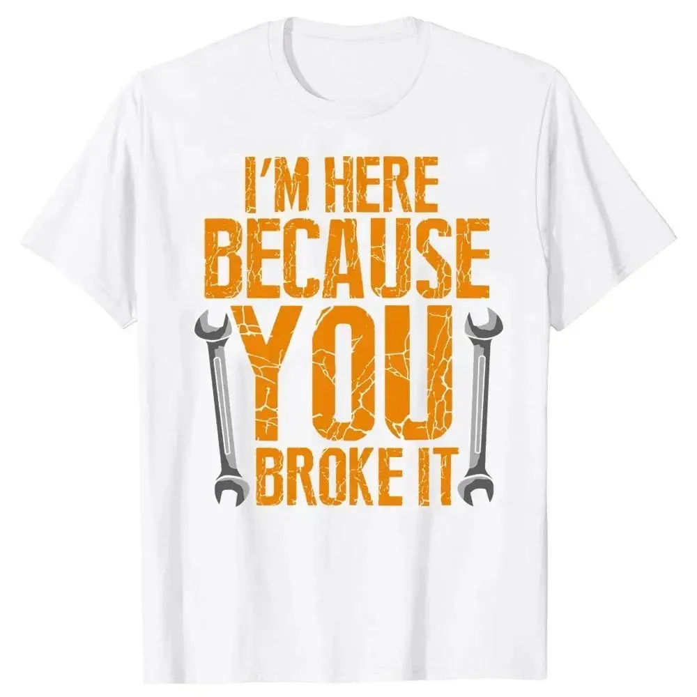Interesting Maintenance Worker Gift T-shirt Mechanic Men's T-shirt Harajuku Loose Daily Short-sleeved Top